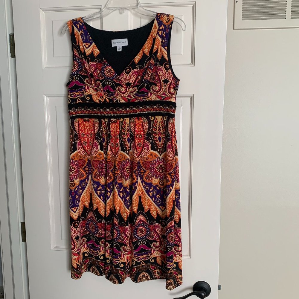 Boho Inspired Ronni Nicole Dress - Size 8